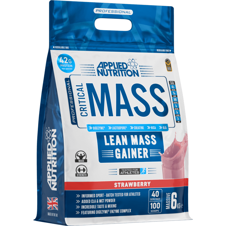 Applied Nutrition Critical Mass Lean Mass Gainz, Strawberry, 6 Kg